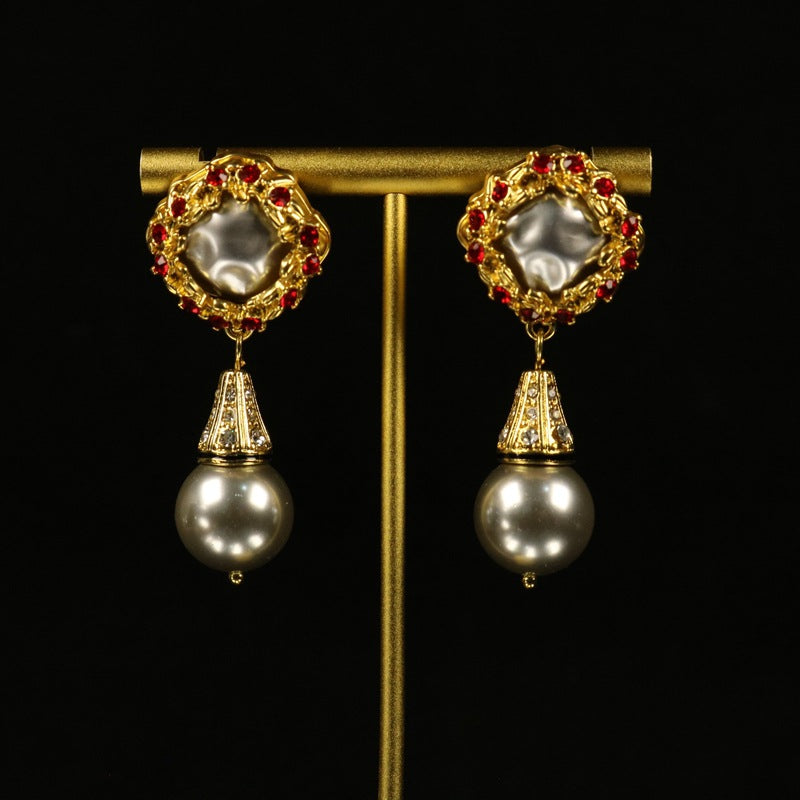 Parure Collier Sautoir Perles + Boucles d'Oreilles | Boutique84