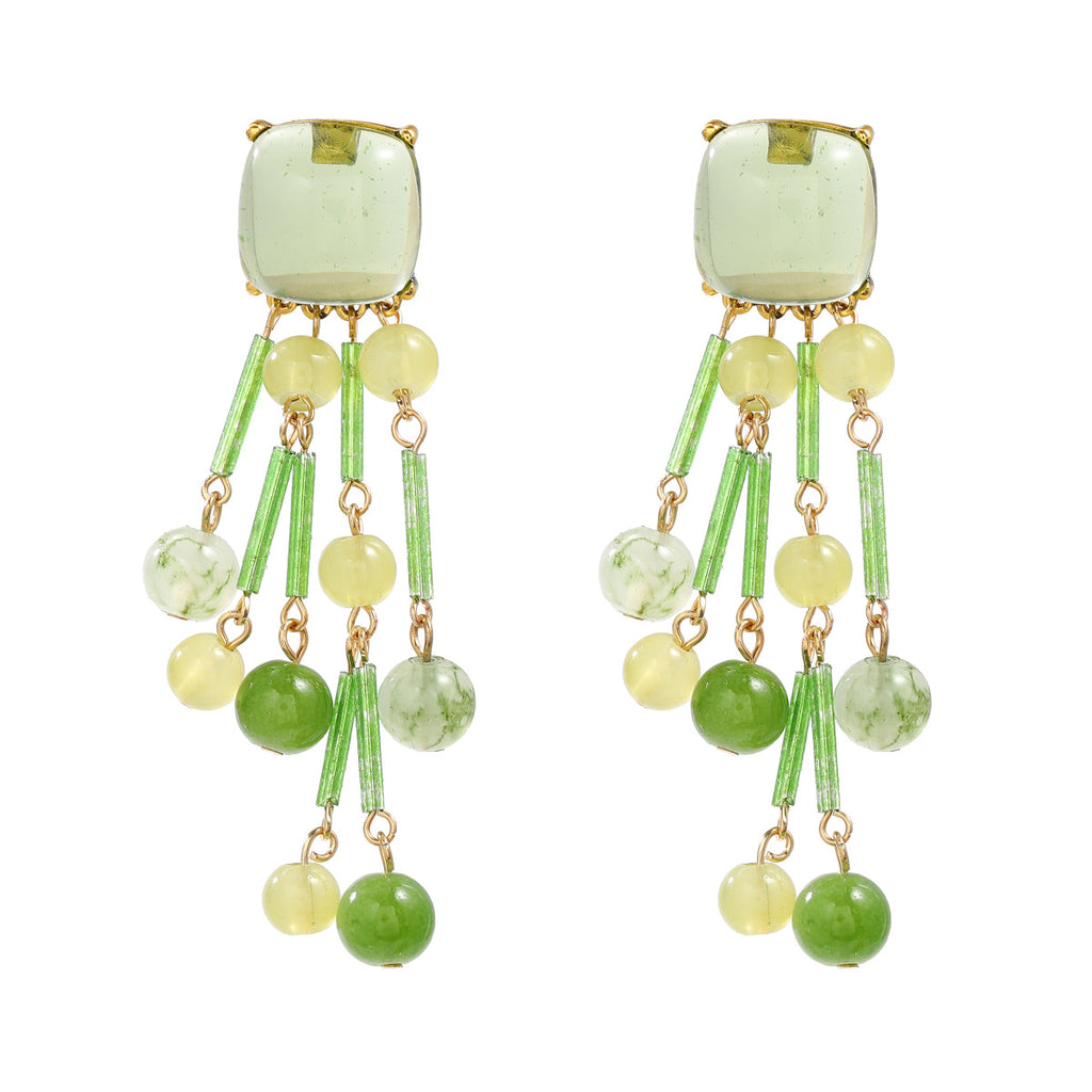 Fruit Floral Tassel Earrings Unique Jewelry Accessory