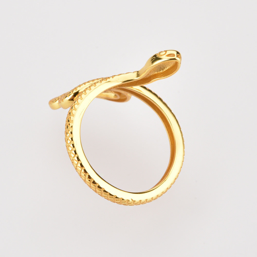 S925 Sterling Silver Multi-Ring Snake Open Ring Finger Ring