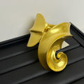 Exaggerated bracelet, European and American retro convex spiral C-shaped metal bracelet, elegant catwalk armband