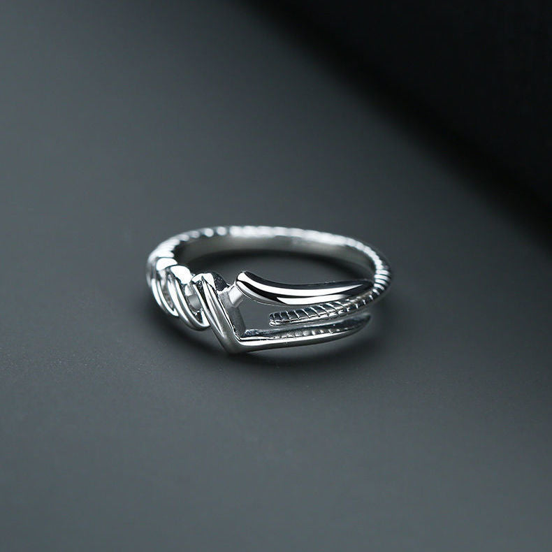 Bague Homme Vintage Argentée Réglable Pierre | Boutique84