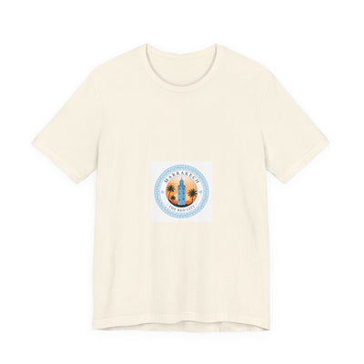 Surf Sunset Circle T‑Shirt — Palm Trees & Ocean Vibes