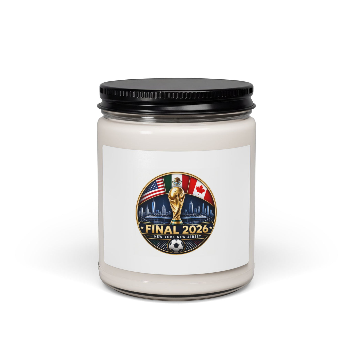 Final 2026 Soccer Championship Soy Candle — 9oz Scented Jar (USA•Canada•Mexico)