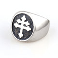 Cross stainless steel ring retro stainless steel ring