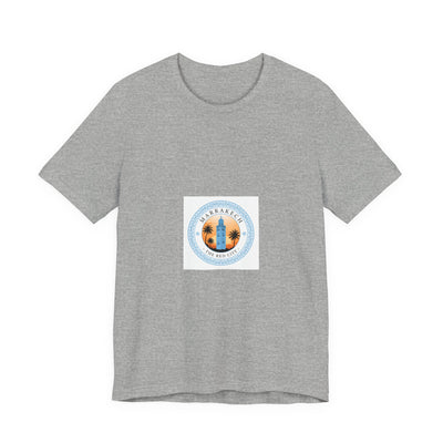 Surf Sunset Circle T‑Shirt — Palm Trees & Ocean Vibes