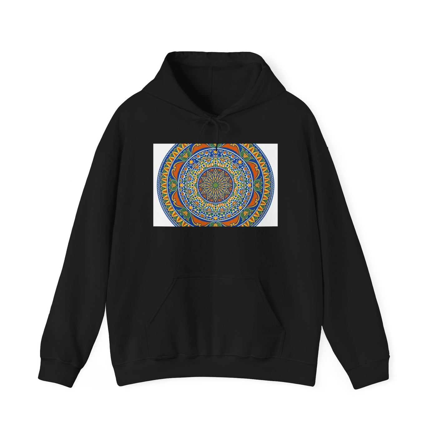 Mandala Harmony Hoodie — Colorful Boho Meditation Sweatshirt