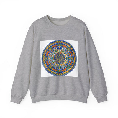 Mandala Circle Crewneck Sweatshirt — Boho Spiritual Graphic Pullover