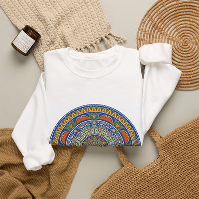 Mandala Circle Crewneck Sweatshirt — Boho Spiritual Graphic Pullover