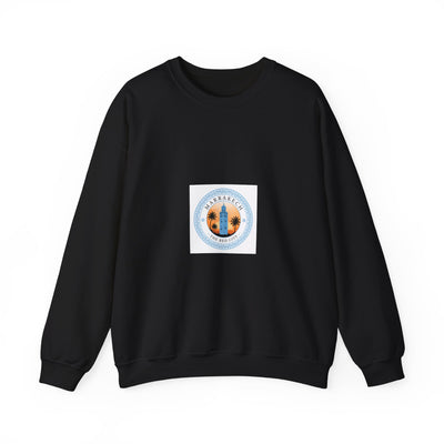 Sunset Palm Circle Crewneck Sweatshirt — California Beach Vibes