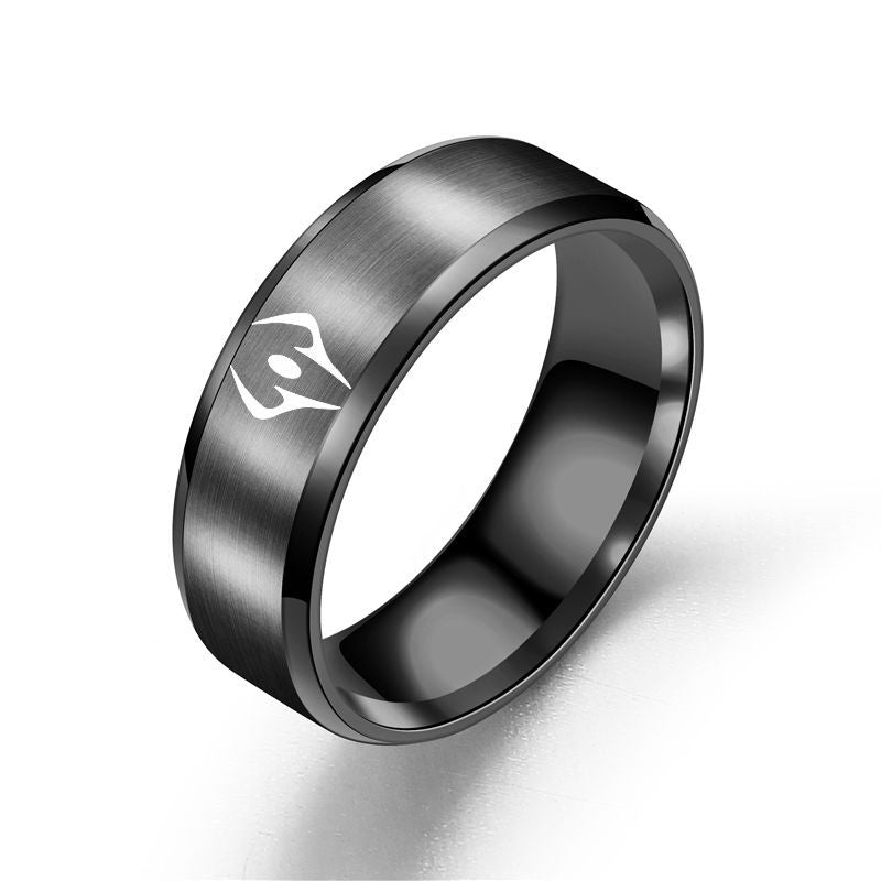 Curse King COS Stainless Steel Ring Two-Faced Sukuna Impression Ring Jujutsu Kaisen Jewelry Yuji Itadori Anime