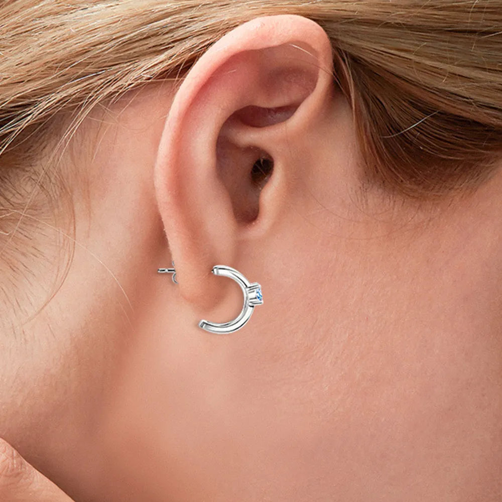 Boucles d'Oreilles Moissanite Argent 925 Certifiées | Boutique84