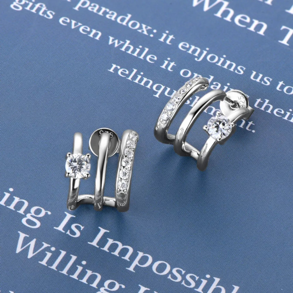 Boucles d'Oreilles Moissanite Argent 925 Certifiées | Boutique84