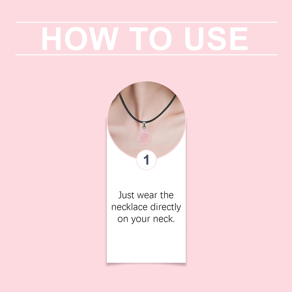 Hoexe Exquisite Powder Crystal Necklace Light Luxury Niche Ins Simple Style Everyday Clavicle Chain Gentle Temperament