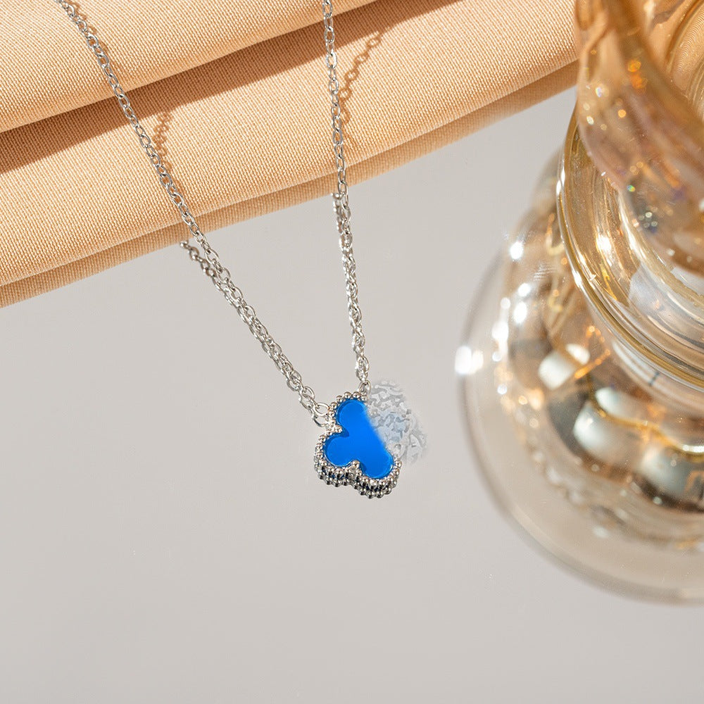 Collier Trèfle 4 Feuilles Nacre Acier Inoxydable | Boutique84