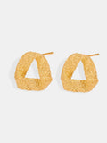 Gold-Plated Geometric Stud Earrings