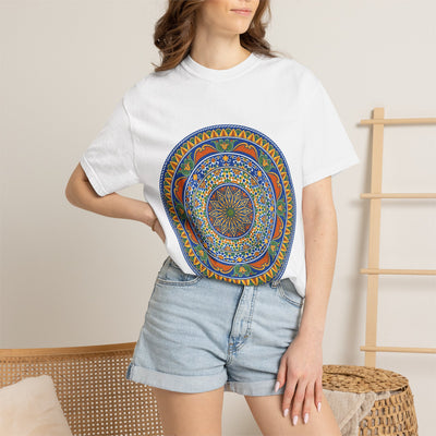 Mandala Circle Graphic T-Shirt — Vibrant Boho Meditation Tee