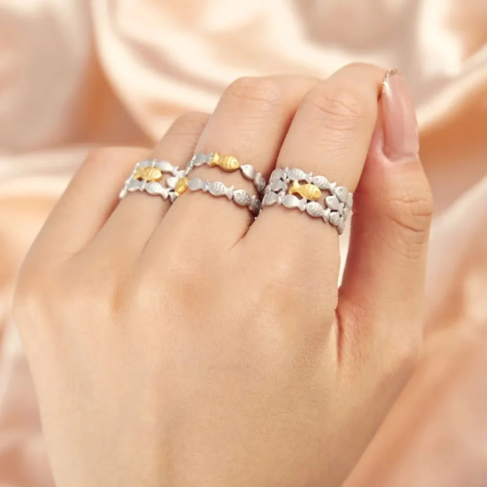 Bague Poisson Argent 925 Réglable | Boutique84