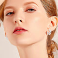 Boucles d'Oreilles Trèfle Moissanite Argent 925 | Boutique84