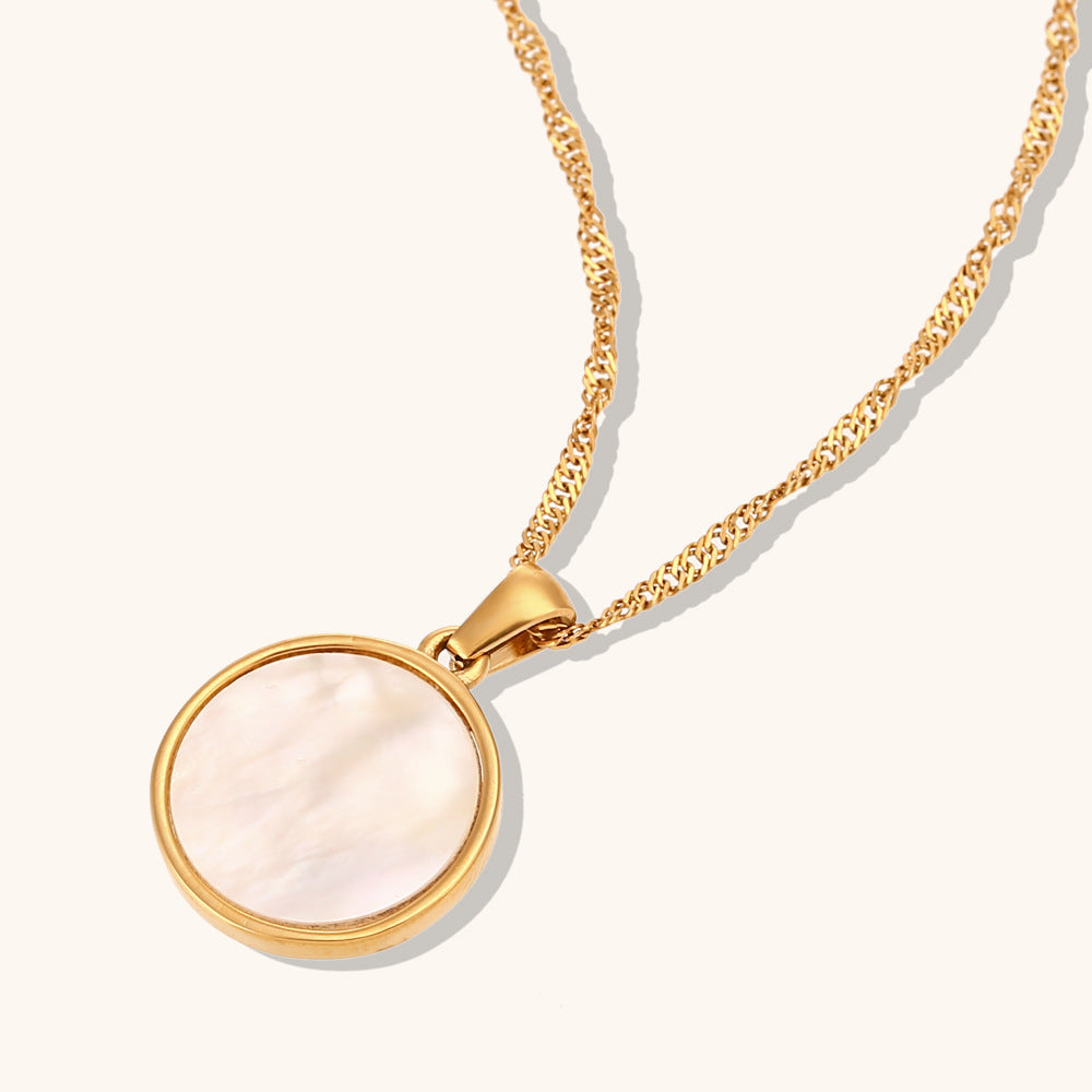 Collier Pendentif Nacre Soleil Lune Étoiles | Boutique84