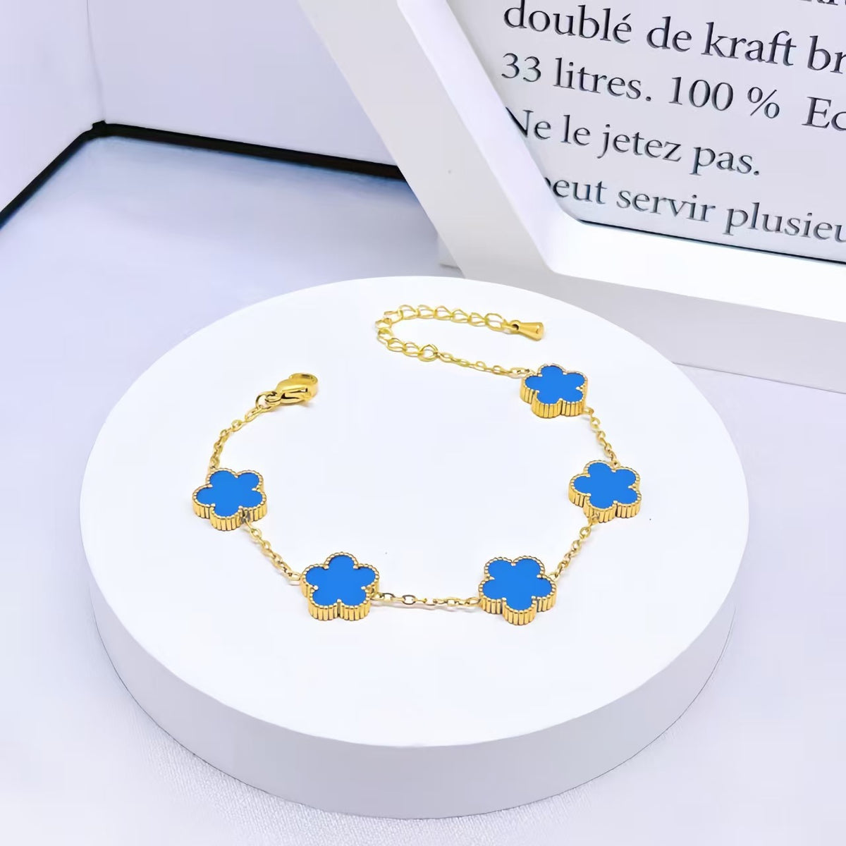 Parure Trèfle 4 Feuilles Collier + Bracelet 13mm | Boutique84