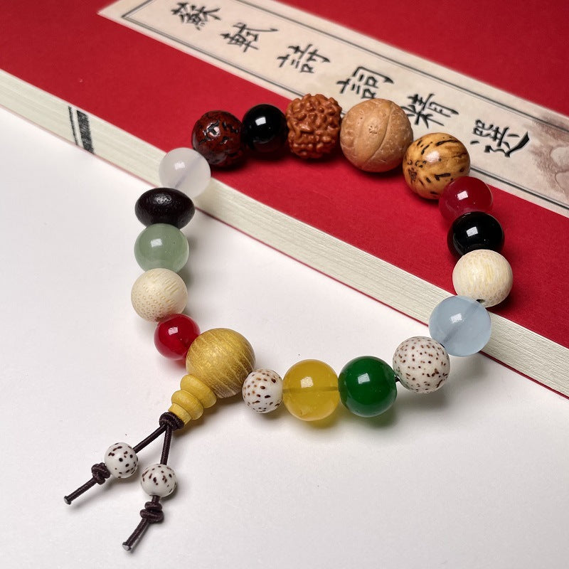 Bracelet Bodhi Multicolore 18 Graines Prière | Boutique84