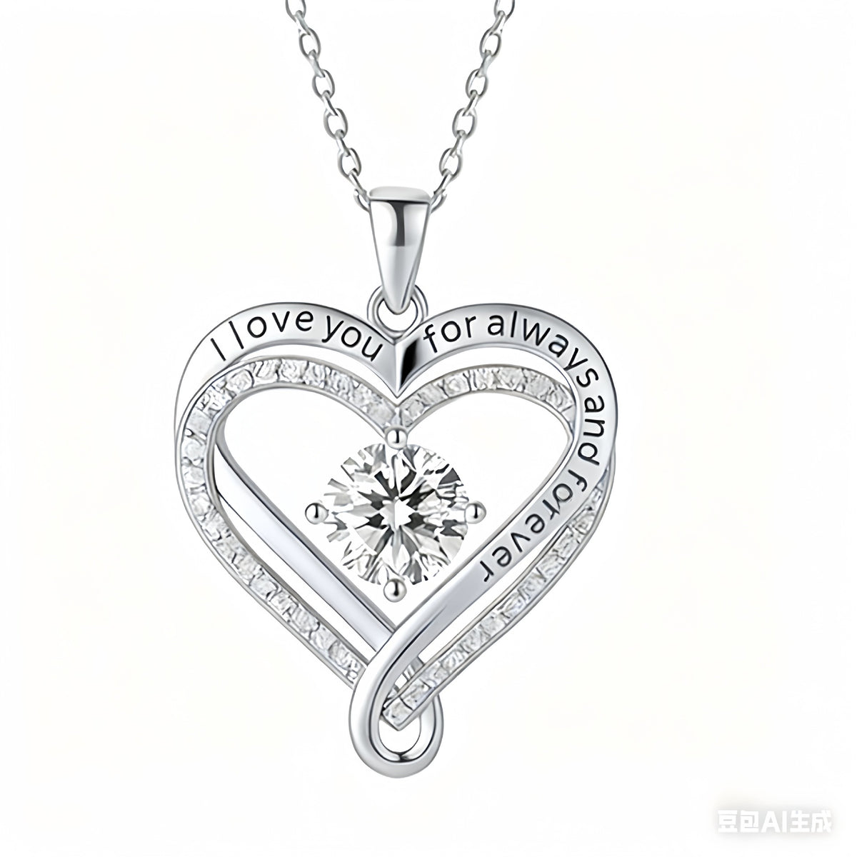 Eternal Heart Necklace for Women Personalized Heart PendantChoker Necklace Neck Chain
