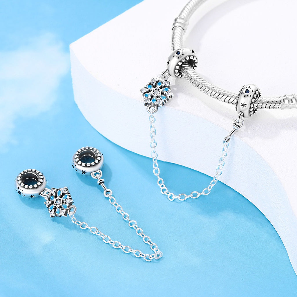 Safety buckle sun and moon shining safety chain copper plated 925 silver bracelet accessory