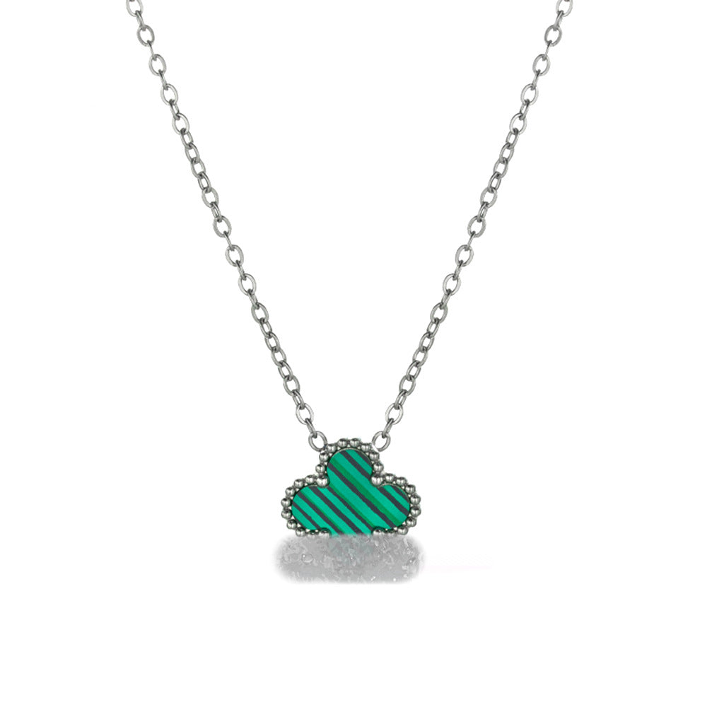 Collier Trèfle 4 Feuilles Nacre Acier Inoxydable | Boutique84