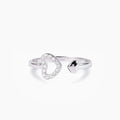 Bague Cœur Ouverte Argent 925 Zircon | Boutique84