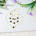 Parure Trèfle 4 Feuilles Collier + Bracelet 13mm | Boutique84