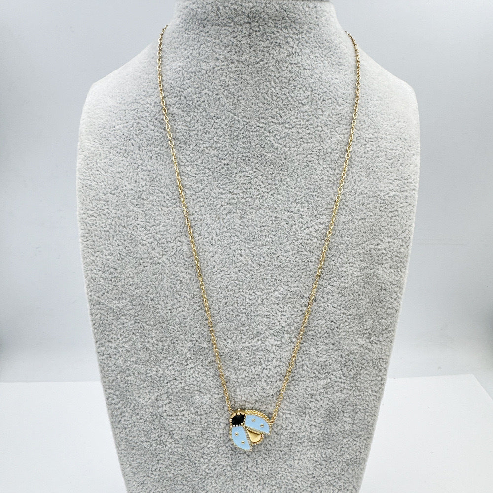 Collier Pendentif Scarabée Acier Titane 5 Coloris | Boutique84