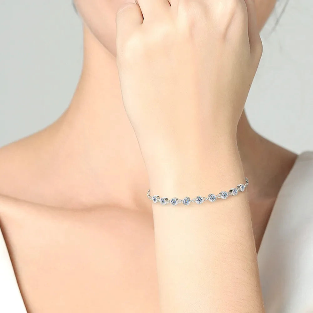 Bracelet Moissanite Argent 925 Doré Argenté | Boutique84