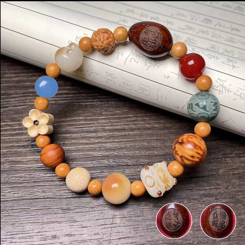Bracelet Bodhi Multicolore 18 Graines Prière | Boutique84