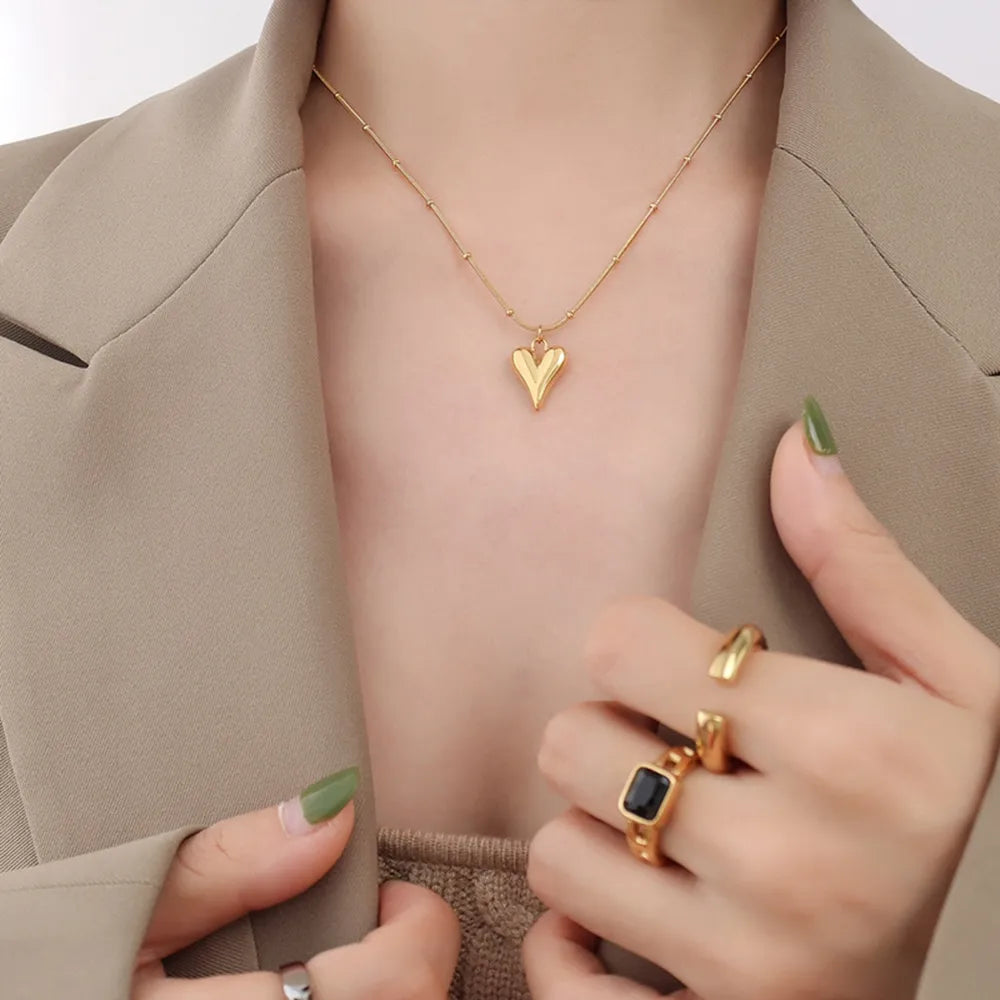 Collier Cœur Minimaliste Plaqué Or 18K | Boutique84
