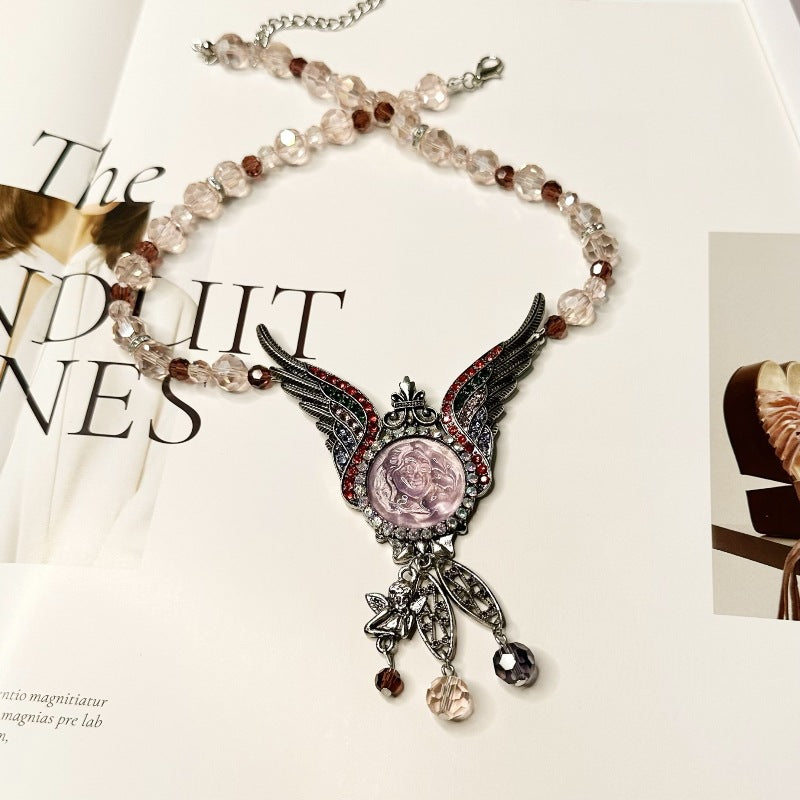 Collier Ailes d'Ange Chaîne Billes Femme | Boutique84