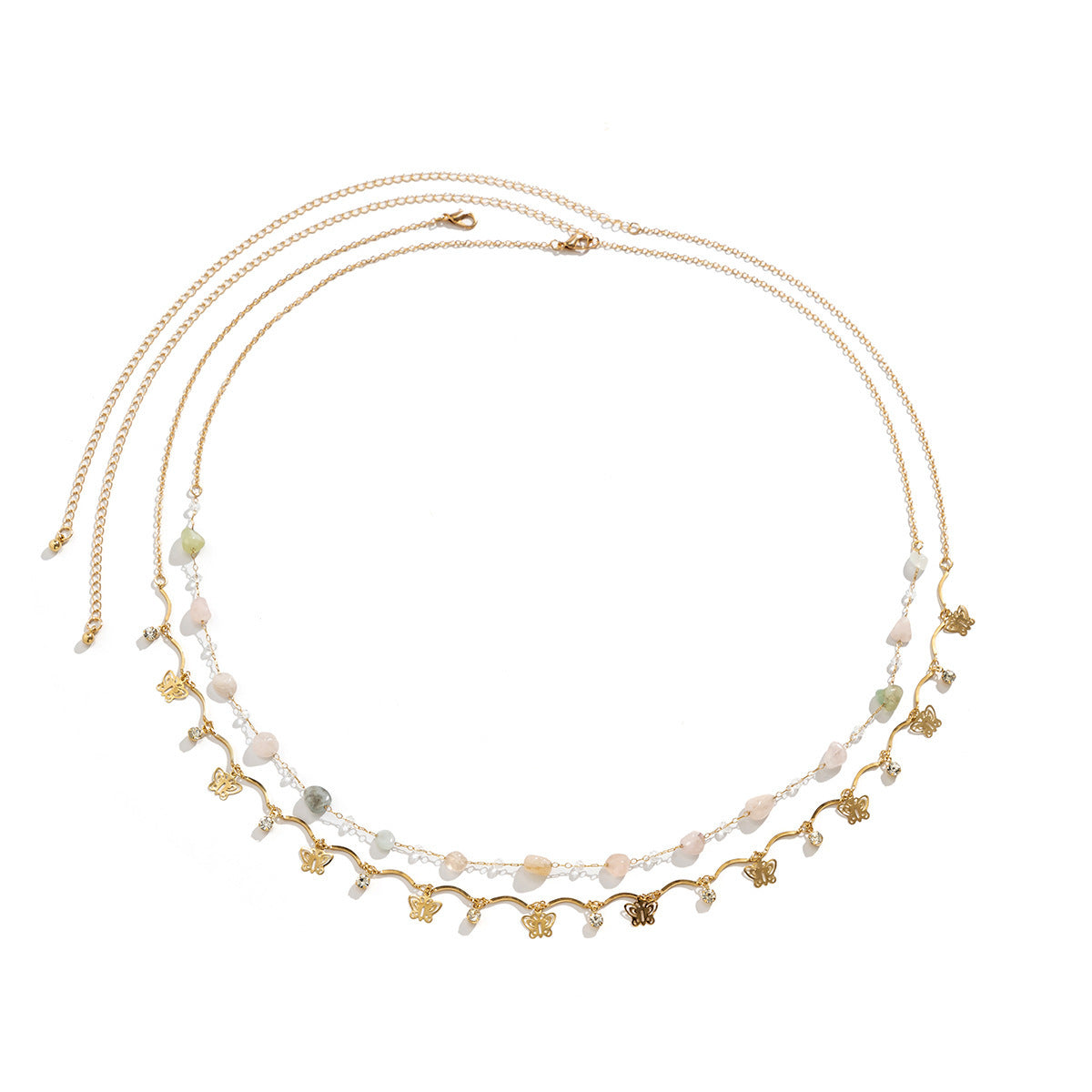 Chaîne de Corps Papillons Cristal Doré Bohème | Boutique84