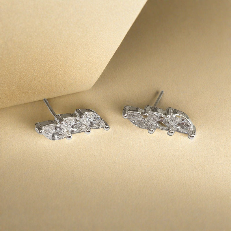 Boucles d'Oreilles Zircon Doré Minimaliste | Boutique84