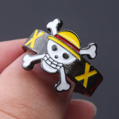 Anime Merchandise One Piece Straw Hat Pirates Ring - Luffy, Zoro, Sanji, Nami, Robin, Chopper Cosplay Finger Ring