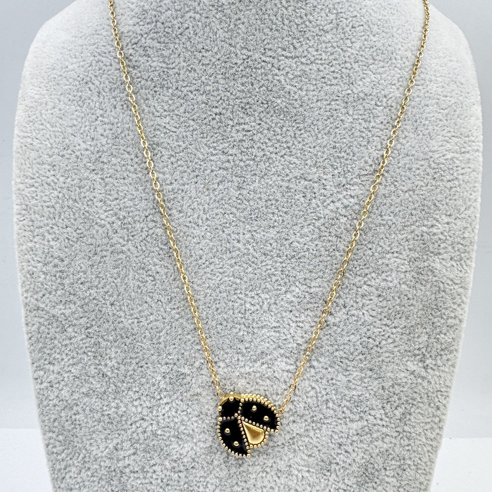 Collier Pendentif Scarabée Acier Titane 5 Coloris | Boutique84