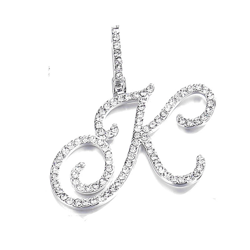 Hip hop accessories grass letter pendant melon seed buckle Cuban chain accessory