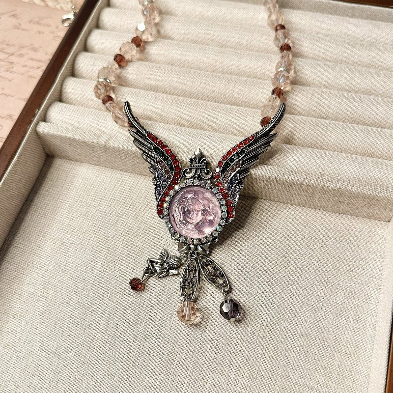 Collier Ailes d'Ange Chaîne Billes Femme | Boutique84
