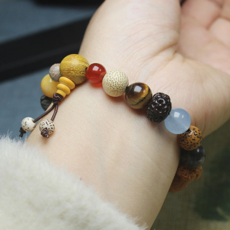 Bracelet Bodhi Or Acajou 12mm | Boutique84