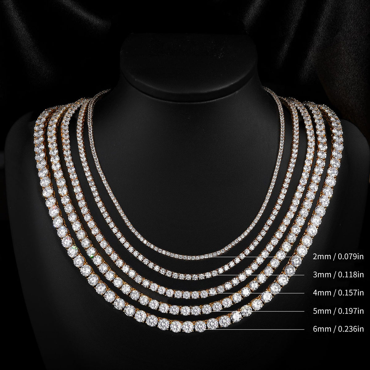 Chaîne Tennis Zircon Plaquée Or 18K 4mm | Boutique84