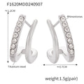Boucles d'Oreilles Créoles C Double Acier Titane | Boutique84