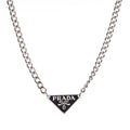 Fashionable Minimalist Letter Inverted Triangle Choker Necklace with Unique Design, Unisex Titanium Steel Chain