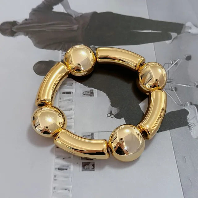 Water droplet balloon heart-shaped metal elastic bracelet