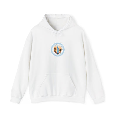 Coastal Calm Surf Hoodie – "Good Vibes Only" Beach Graphic Pullover