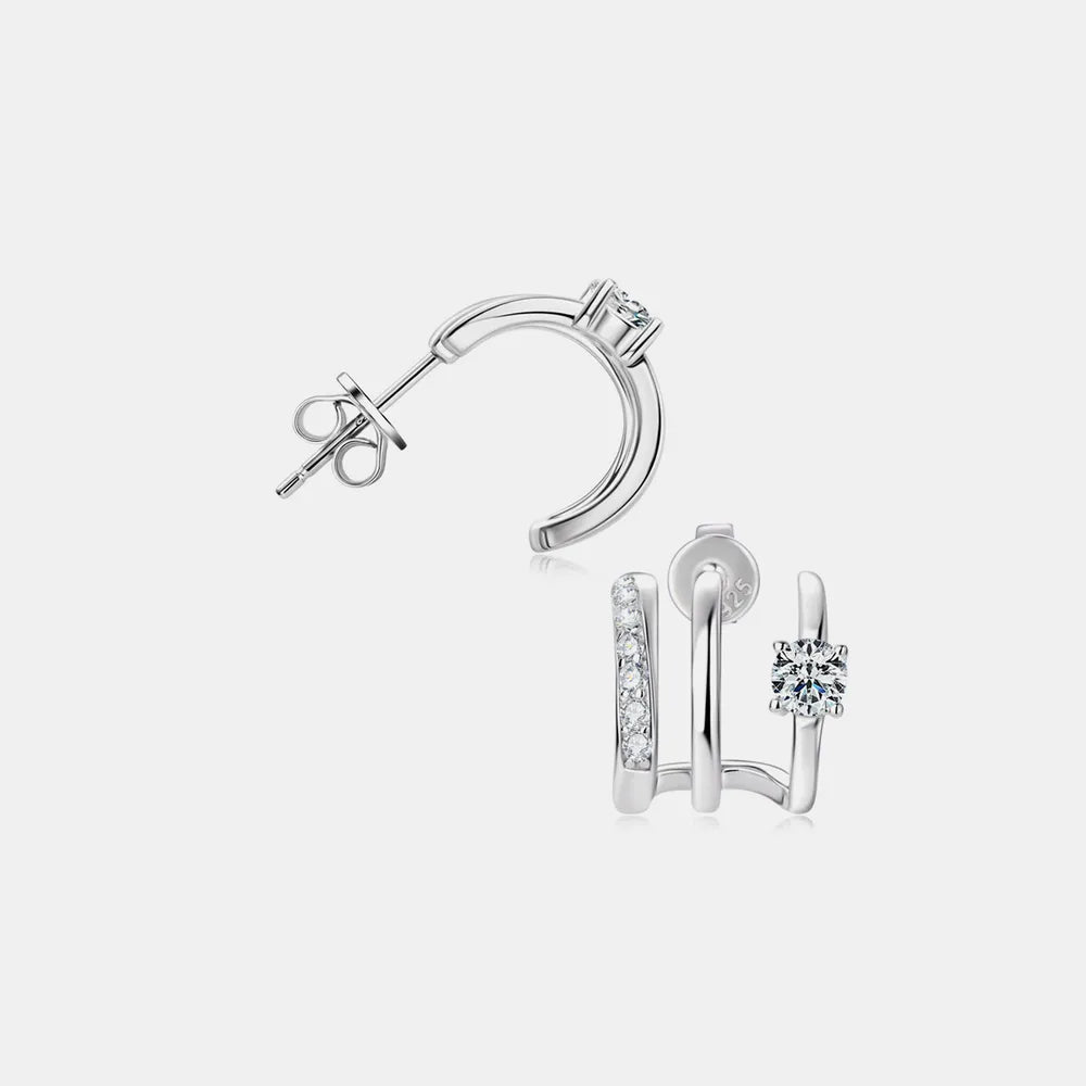 Boucles d'Oreilles Moissanite Argent 925 Certifiées | Boutique84