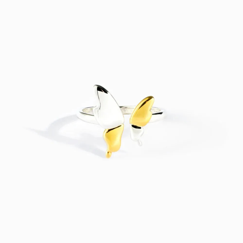 Bague Papillon Argent 925 Réglable Dorée | Boutique84