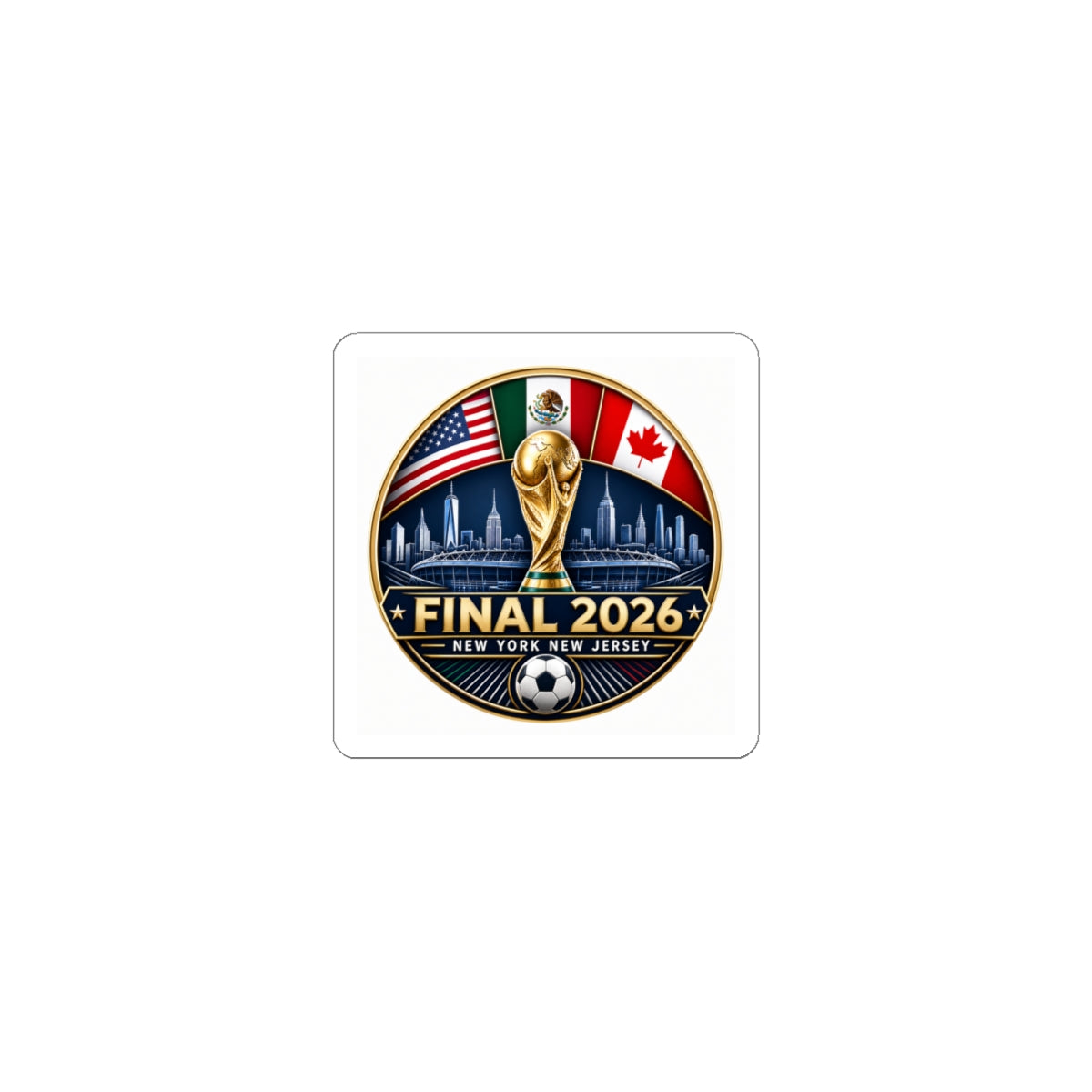 Kiss-Cut Stickers — Final 2026 Soccer Championship Logo (USA/Canada/Mexico)